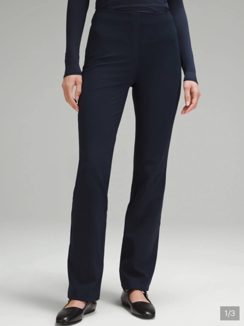 Lululemon Smooth Fit Pull-On High Rise Stretch Pants Navy Blue Extra Small 2